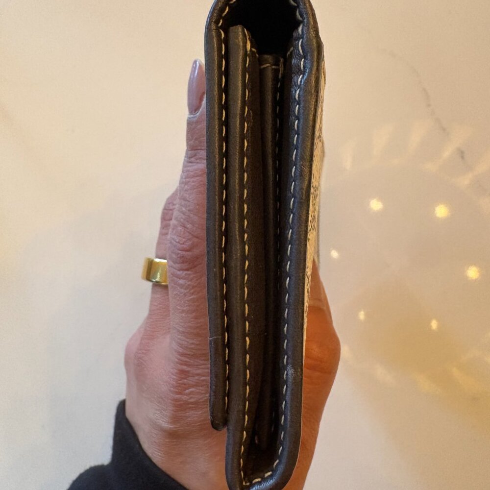Vintage Celine Macadam Triomphe Canvas Long Flap Wallet – Cream/Brown - Picture 8 of 9